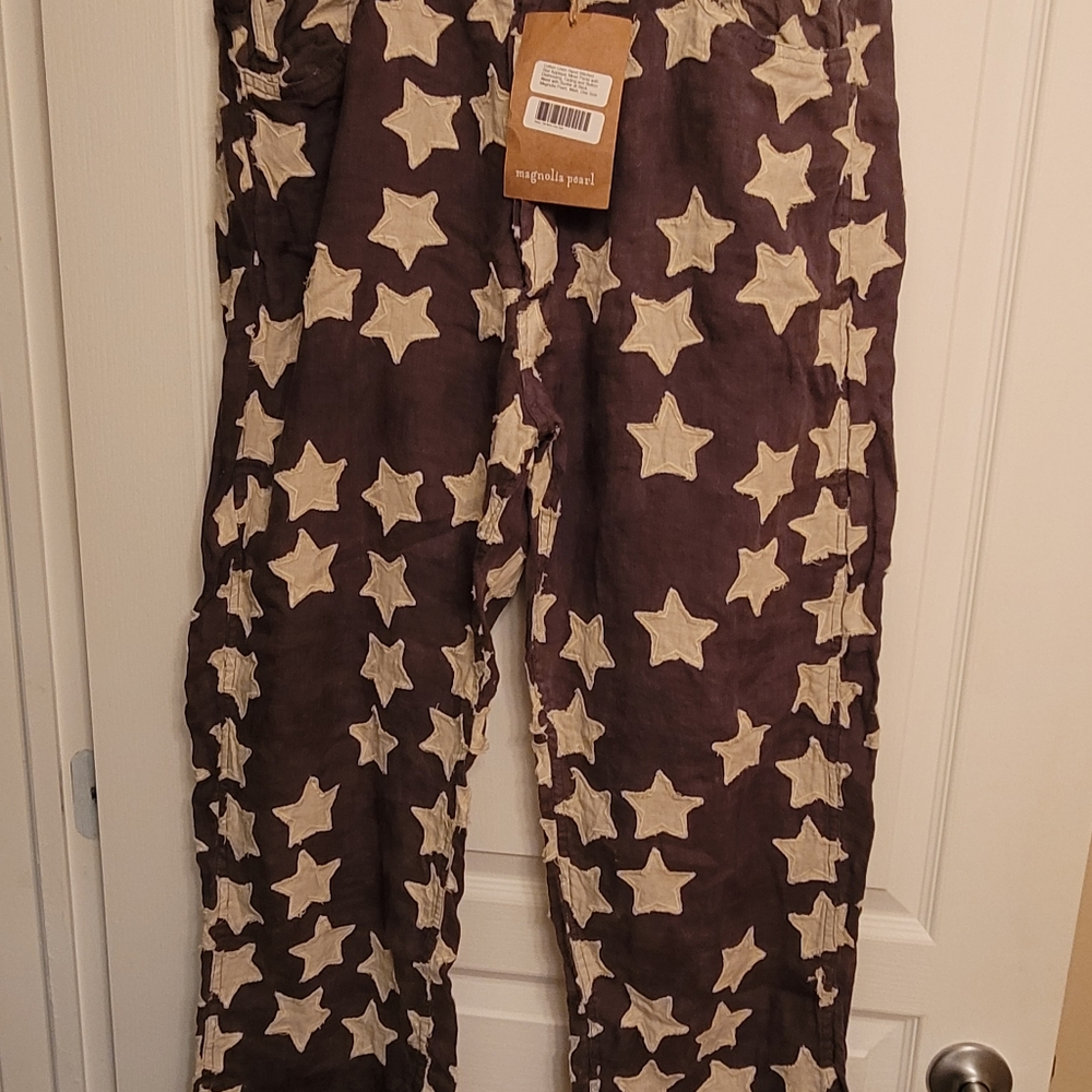 SOLD!! Magnolia Pearl Miner Star Applique Pants - Picture 2 of 4